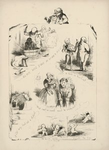 Página de Proverbios con imágenes de Charles H Bennett de Charles Henry (after) Bennett
