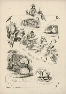 Página de Proverbios con imágenes de Charles H Bennett de Charles Henry (after) Bennett