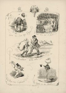 Página de Proverbios con imágenes de Charles H Bennett de Charles Henry (after) Bennett