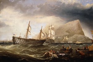 Embarcaciones frente a Gibraltar, 1877 de Charles Henry Miller
