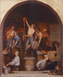 Interior de un horno, 1865 de Charles Housez