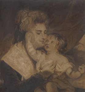 Lady Dashwood y su hijo, ca. 1785 de Charles Howard Hodges
