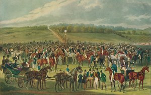 Carreras de Epsom - El poste de apuestas, 1836, 1929 de Charles Hunt