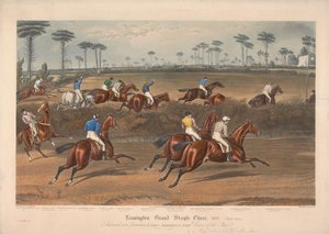 Uno de un conjunto de cuatro: Leamington Grand Steeple Chase ... 1837. Lámina 2. El Sr. Christian en Scripton ... de Charles Hunt