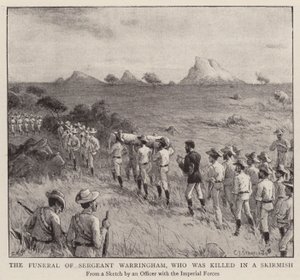El funeral del sargento Warringham, quien murió en una escaramuza de Charles J. (after) Staniland