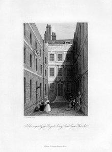 Casa ocupada por la Royal Society, Crane Court, Fleet Street, 1678-1760, 1840