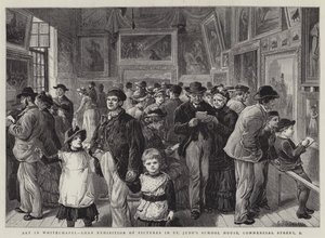 Arte en Whitechapel, Exposición de Préstamo de Cuadros en la Escuela de St Jude, Commercial Street, East de Charles J. Staniland
