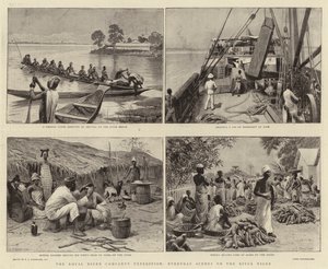La expedición de la Royal Niger Company, escenas cotidianas en el río Níger