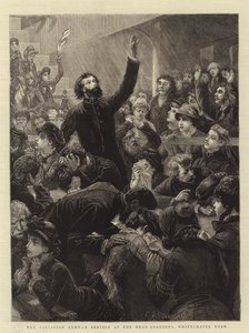 El Ejército de Salvación, un servicio en la sede, Whitechapel Road de Charles J. Staniland