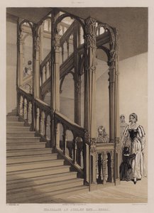 Escalera en Audley End, Essex de Charles James Richardson