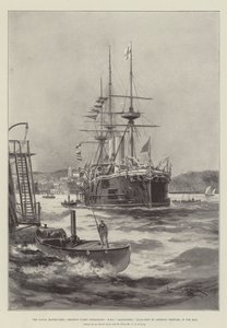 Las Maniobras Navales, Operaciones de la Flota de Reserva, HMS Alexandra, Buque Insignia del Almirante Domvile, en Tor Bay