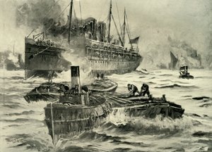 El estallido de la guerra - Transporte saliendo de Inglaterra hacia el Cabo, 1900