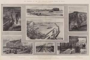 El progreso de las nuevas obras del puerto del Almirantazgo en Dover