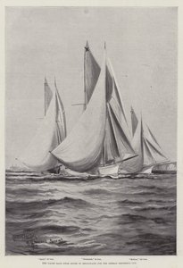 La carrera de yates de Dover a Heligoland por la Copa del Emperador Alemán de Charles John de Lacy