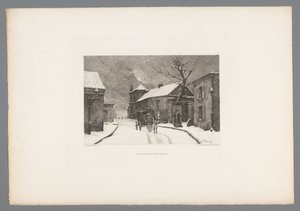 Vista de la Rue des Rosiers en Montmartre
Rue des Rosiers en Montmartre (título en el objeto)
Grabados franceses de 1875 (título de la serie)
L
