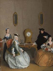 La hora del baile de máscaras - por Flipart, Charles-Joseph