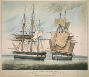 Los buques descubridores de Su Majestad Fury y Hecla de Charles Joseph Hullmandel