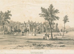 Westwood Hall: litografía tintada de Charles Joseph Hullmandel