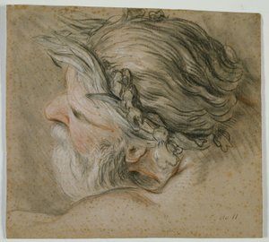 Cabeza de un dios del mar de Charles Joseph Natoire