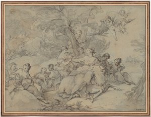 Rape of Europa de Charles Joseph Natoire