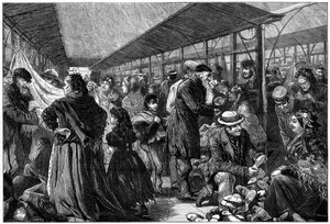 El intercambio de ropa vieja, Edificio de Phil, Houndsditch, Londres, 1882 de Charles Joseph Staniland