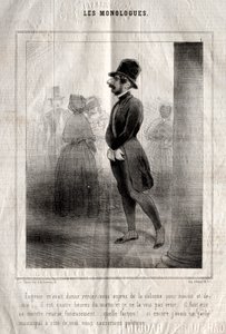 Los Monólogos: Eugenie me había dado cita junto a la columna para las doce y media... de Charles Joseph Traviès de Villers