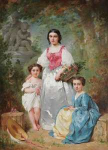 Retrato de la Familia Gros, 1860 de Charles Joshua Chaplin