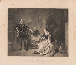 Firma de la orden de ejecución de Lady Jane Grey de Charles Kennedy Burt