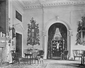Espejos Chippendale - Sala de dibujo blanca de Charles Latham