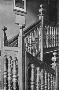 Escalera de Roble en Goldsborough Hall, Yorks de Charles Latham