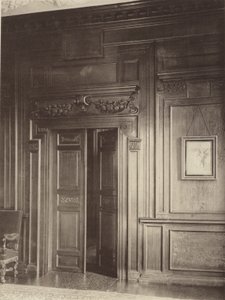 Thorpe Hall, Grantham, Puerta y Paneles en el Comedor de Charles Latham