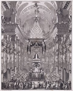 Mausoleo del Oratoire du Louvre, Rue Saint-Honoré, en memoria del estadista francés Pierre Seguier, mayo de 1672, c.1770-1780 (grabado) de Charles Le Brun