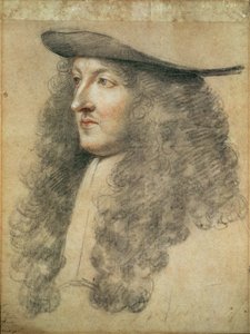Cabeza retrato del rey Luis XIV, c.1663 de Charles Le Brun