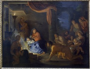 La Adoración de los Pastores de Charles Le Brun