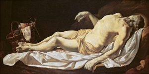 El Cristo muerto (óleo sobre lienzo)