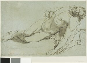 Cristo muerto (anverso); Cabeza de niño (reverso) de Charles Le Brun