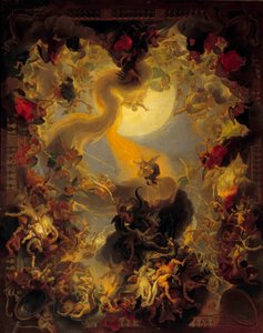 La caída de los ángeles rebeldes de Charles Le Brun
