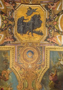 Guerra por los derechos de la reina en 1667, pintura del techo de la Galerie des Glaces