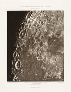 Carte photographique de la lune, planche I.A (Carta fotográfica de la Luna, plancha I.A),11 de octubre de Charles le Morvan