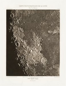 Carte photographique de la lune, planche VIII.A (Carta fotográfica de la Luna, plancha VIII.A),13 de septiembre de Charles le Morvan