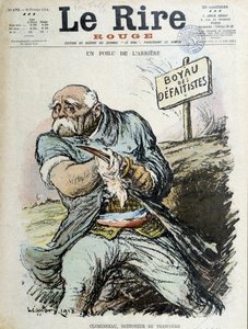 Una retaguardia peluda: Clemenceau, limpiador de trincheras. Portada de “La Risa” del 16/02/1918