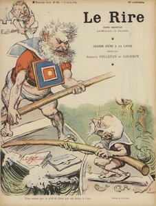 Caricatura de los políticos franceses Camille Pelletan y Edouard Lockroy. Ilustración para Le Rire