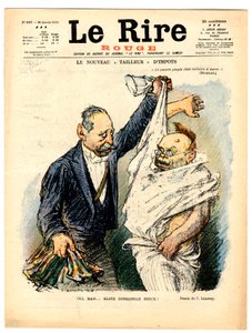 Portada de "Le Lire rouge", Satírico en N & B de Charles Leandre