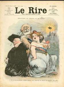 Portada de "The Laughter", número 120, Satírico en Colores de Charles Leandre