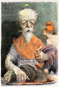 Eugene Henri Brisson (1835-1912), abogado, periodista y político francés - Caricatura de Charles Leandre (1862-1934) en 