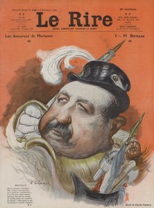Henri Maurice Berteaux, Ministro de Defensa francés. Ilustración para Le Rire