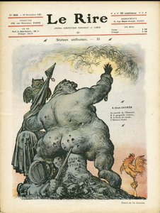 Ilustración de Charles Leandre (1862-1934) para la portada de Le Rire de Charles Leandre