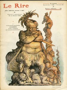 Ilustración de Charles Leandre (1862-1934) para la portada de Le Rire, 07/12/07 - Augagneur Victor (1855-1931) - Estatuficación de Charles Leandre
