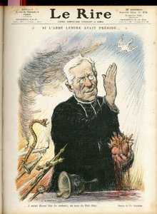 Ilustración de Charles Leandre para la portada de Le Rire, 31/01/14 - Si el Abate Lemire hubiera presidido... - Religión Fe - Abate Jules Auguste Lemire