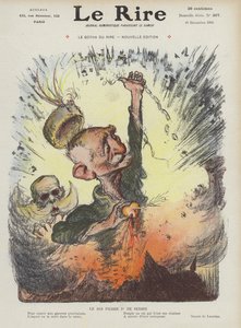 Rey Pedro I de Serbia. Ilustración para Le Rire